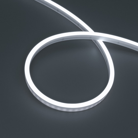 Светодиодная лента герметичная WAVE-SIDE-PU-A120-06x12mm 24V White5700 (8 W/m, IP68, 1m, wire x1) Arlight 052583