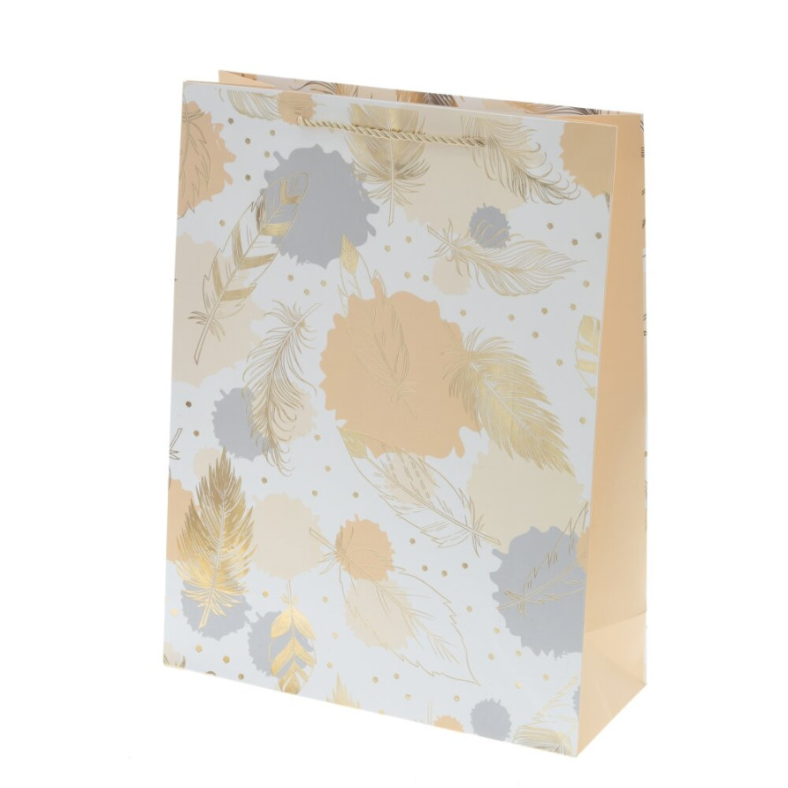 Пакет подарочный L (бумага 210г/м2, блок микс 12шт), L31 W12 H40 см, 4в.