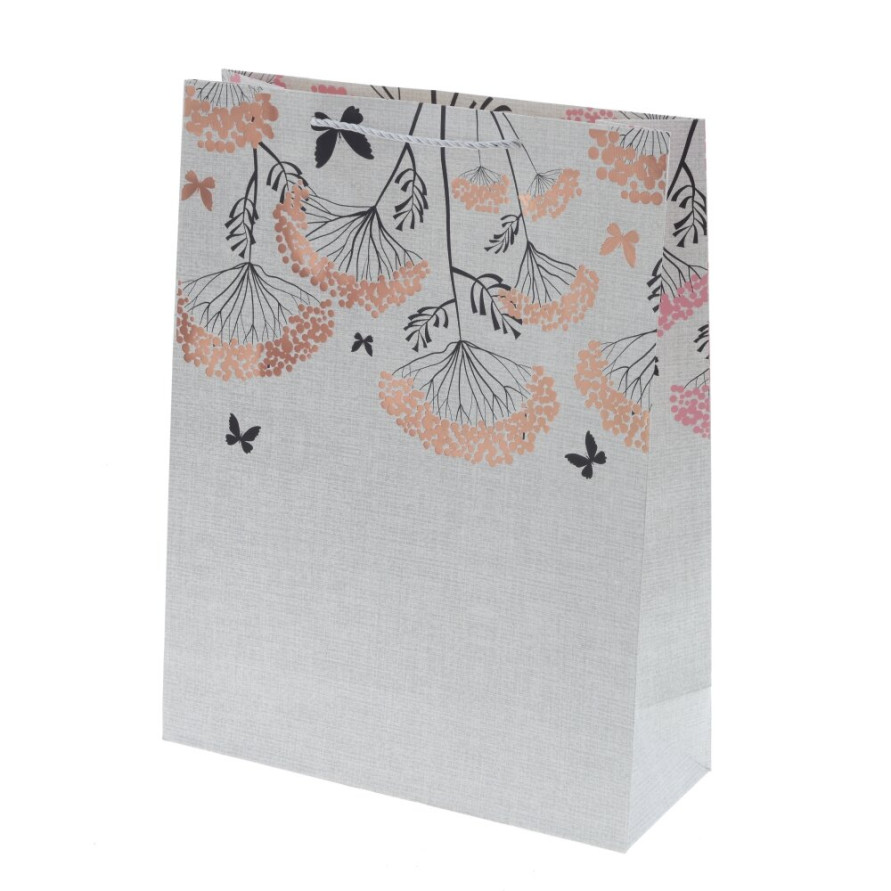 Пакет подарочный L (бумага 210г/м2, блок микс 12шт), L31 W12 H40 см, 4в.