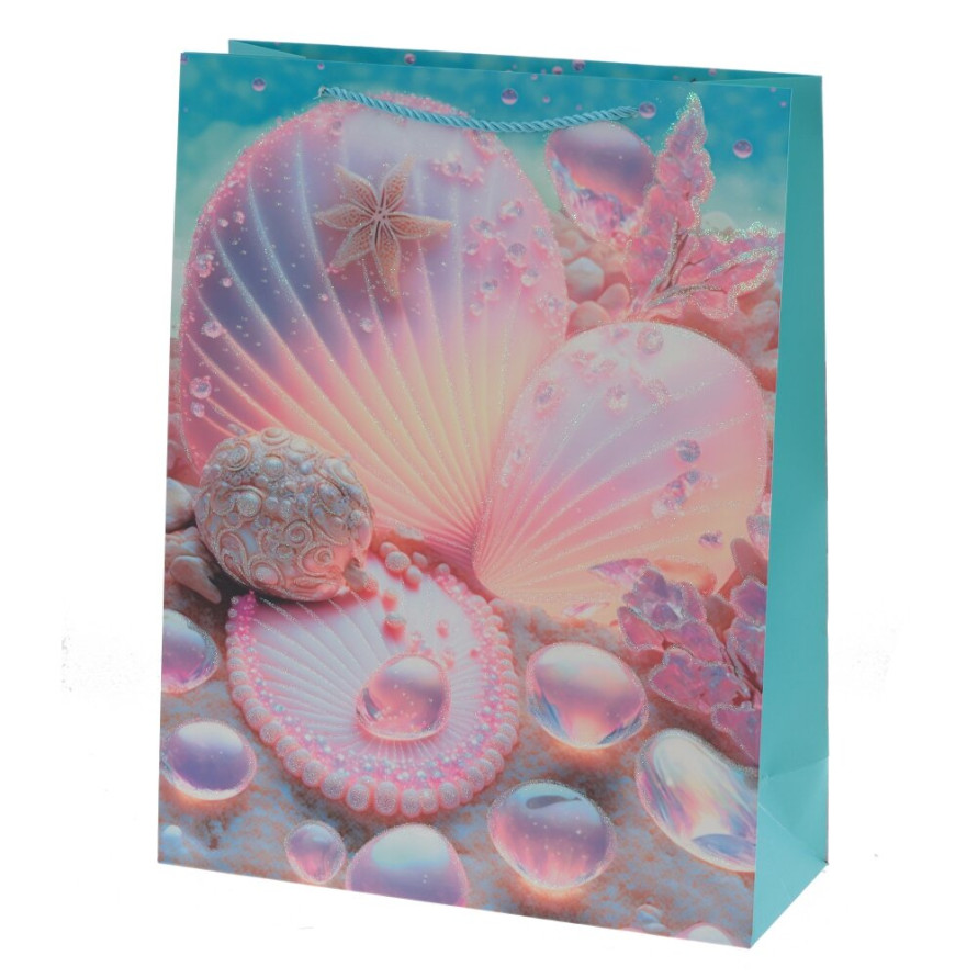 Пакет подарочный L (бумага 210г/м2, блок микс 12шт), L31 W12 H40 см, 4в.