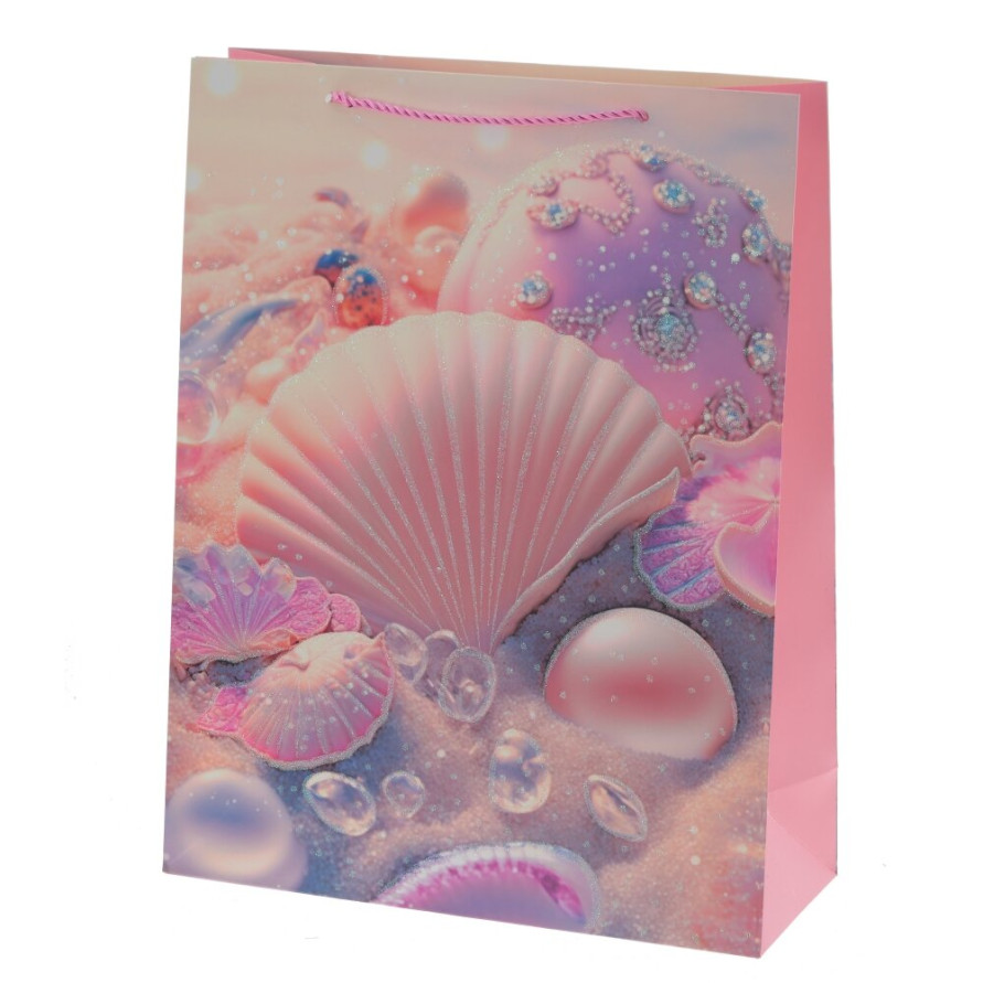 Пакет подарочный L (бумага 210г/м2, блок микс 12шт), L31 W12 H40 см, 4в.