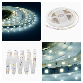 Светодиодная лента Apeyron 4,8W/m 60LED/m 3528SMD холодный белый 5M 00-02