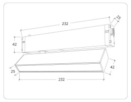 Трековый светодиодный светильник Ambrella Light Track System Magnetic 220V GL1321