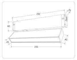 Трековый светодиодный светильник Ambrella Light Track System Magnetic 220V GL1321