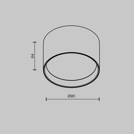 Потолочный светильник Maytoni Technical Ceiling Glare C127CL-L7W4K-BS