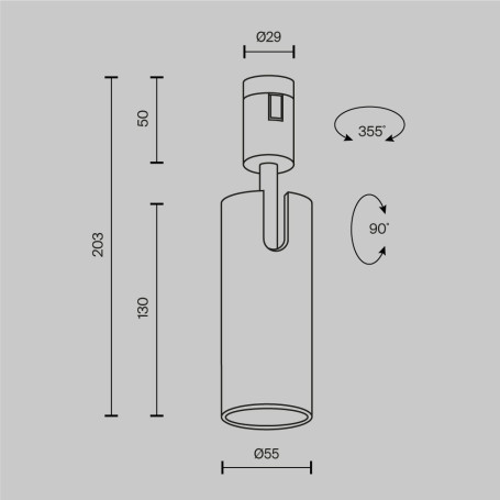 Трековый светильник Maytoni Technical FLARITY Focus Led TR144-1-12W3K-W-PT