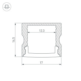 Профиль Arlight ARH-LINE-2315-2000 ANOD 036331
