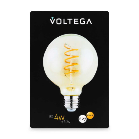 Лампа светодиодная филаментная Voltega 271 E27 4W 2700K янтарная 8518