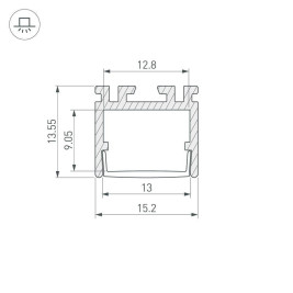 Профиль Arlight PDS-D-2000 ANOD 026517