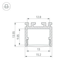 Профиль Arlight PDS-D-2000 ANOD 026517