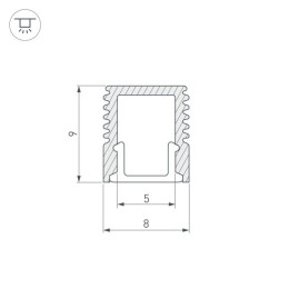 Профиль Arlight SL-Mini-8-3000 Anod 036031