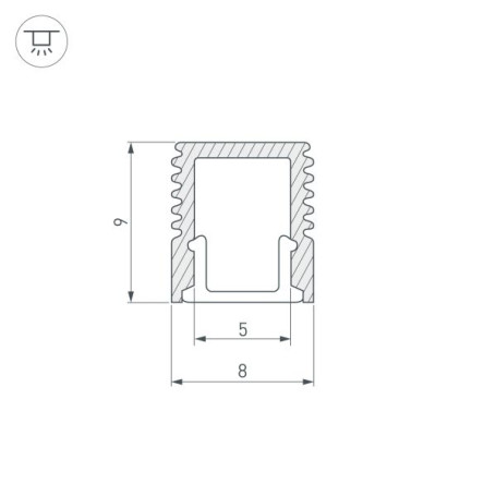 Профиль Arlight SL-Mini-8-3000 Anod 036031