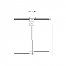 Подвесной светодиодный светильник iLedex Vision 4722-97 MBK