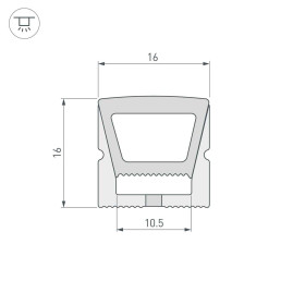Профиль Arlight WPH-Flex-1616-Top-S11-5m White 040270