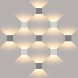 Уличный настенный светодиодный светильник Elektrostandard 1548 Techno LED Winner серый a038411