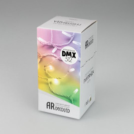 Уличная светодиодная гирлянда Ardecoled нить 230V разноцветная ARD-String-Classic-10000-Clear-100Led-Live RGB-DMX 031740