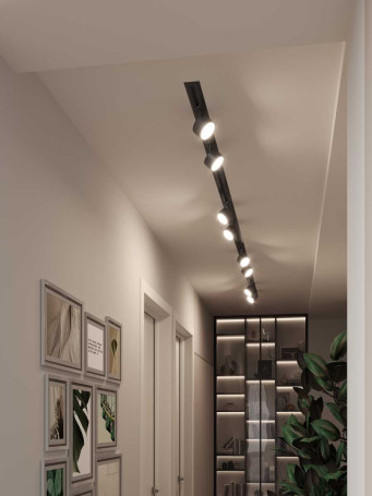 Встраиваемая однофазная трековая система Hesby Lighting Skylite №13 со светильниками HSBL_kompl_S013_VI4B3K