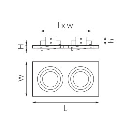 Комплект из светильника и рамки Lightstar Intero 16 (217529+217606+217607) i5290607