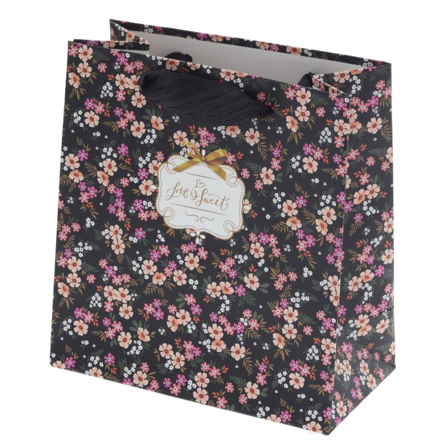 Пакет подарочный XS (бумага 230г/м2, блок микс 12шт), L14 W8 H15 см, 4в.