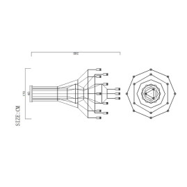 Подвесная люстра Imperium Loft Vibia Wireflow 75118-22
