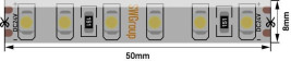 Светодиодная влагозащищенная лента SWG 9,6W/m 60LED/m 3528SMD теплый белый 5M 002125
