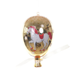 Украшение новогоднее &quot;Воздушный шарик с лошадкой&quot;, L7 W7 H11 см