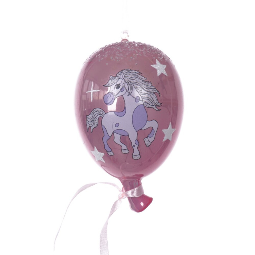 Украшение новогоднее &quot;Воздушный шарик с лошадкой&quot;, L7 W7 H11 см