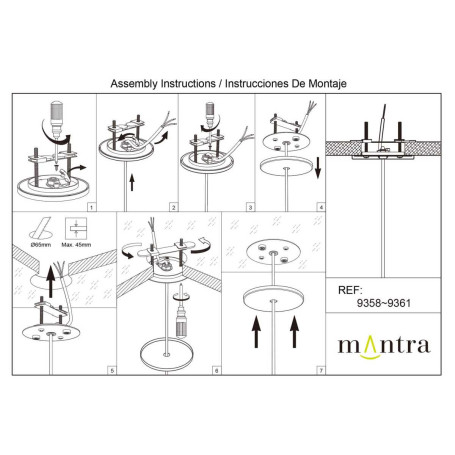 Потолочное основание Mantra Modular Light Florones 9361