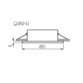 Точечный светильник Kanlux MARIN CT-S80-B 32501
