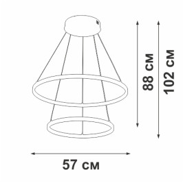 Люстра Vitaluce V2691DT-0/2S
