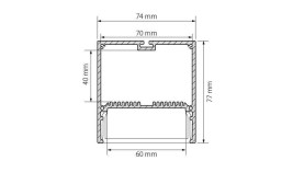 Профиль с рассеивателем Arlight SL-LINE-7477-2500 WHITE+OPAL 021372