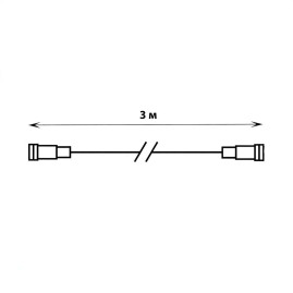 Удлинитель для гирлянд Uniel UCX-F90 E/3M/BK UL-00013225