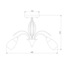 Потолочная люстра Eurosvet 30280/5 античная бронза