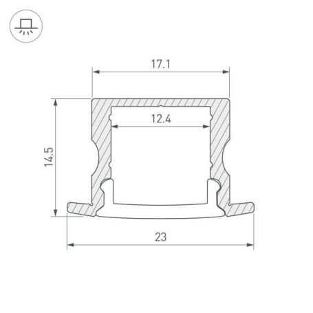 Профиль Arlight ARH-LINE-2315-F-2000 ANOD 036327