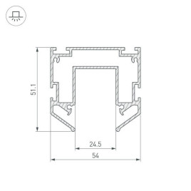 Профиль-держатель Arlight для магнитного шинопровода MAG-STRETCH-25-2000 035719