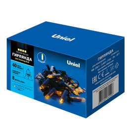 Светодиодная гирлянда Uniel Свеча 220V теплый белый ULD-S0800-040/SGA Warm White IP20 Candles UL-00007246