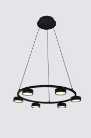 Люстра подвесная Alfa Light F3924-06 black 55W ?70*H12 0