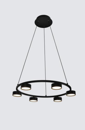Люстра подвесная Alfa Light F3924-06 black 55W ?70*H12 0