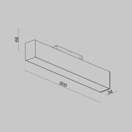 Трековый светодиодный светильник для магнитного шинопровода Maytoni Technical Basis TR012-2-12W3K-W