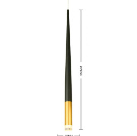 Подвесной светильник Alfa Light F3724-14 Двайной черный+золотой