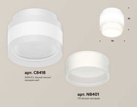 Комплект накладного светильника Ambrella light Techno Spot XS (C8418, N8401) XS8418001