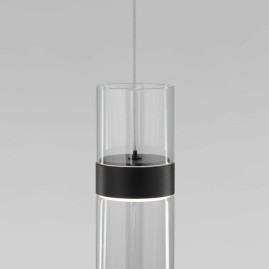 Подвесной светодиодный светильник Eurosvet Lumen 50244/1 Led черный/прозрачный