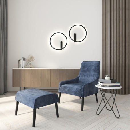 Настенный светодиодный светильник Denkirs Round DK5035-BK