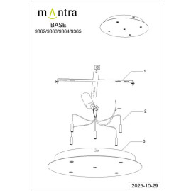 Потолочное основание Mantra Modular Light Florones 9362
