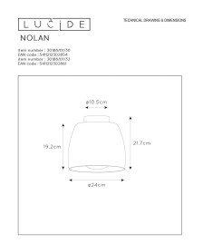 Потолочный светильник Lucide Nolan 30188/01/33