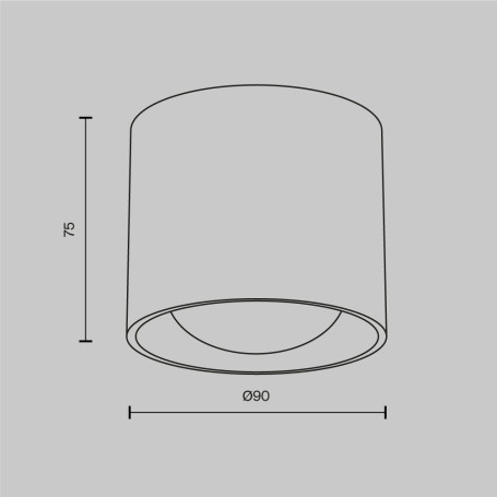 Потолочный светильник Maytoni Technical Ceiling Lens C217CL-15W3K-B