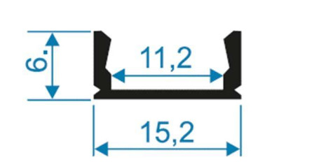 Профиль накладной серебро 2м. Apeyron 08-01-01