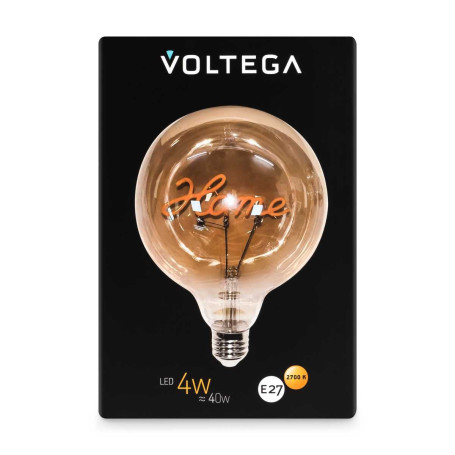 Лампа светодиодная филаментная Voltega 271 E27 4W 2700K янтарная 8524