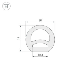 Профиль Arlight WPH-Flex-D20-Top-S10-50m White 040833