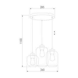 Подвесная люстра TK Lighting 3325 Marco Green